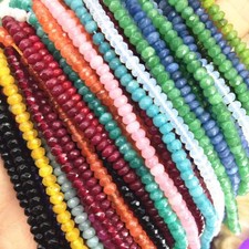 Wholesale 2x4mm Natural Rondelle Faceted Gemstone Abacus Loose Beads 15" Jewelry Abacus price
