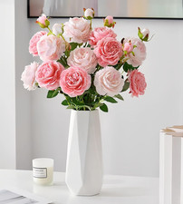 Small White vase,7.5 inch Ceramic Flower Vases Minimalism Style for Modern Table Vase price