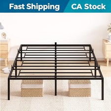 Full Metal Platform Bed Frame Full Size Steel Slat Support Heavy Duty No Box Bed Frame price