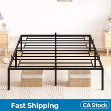 Heavy Duty Full Metal Bed Frame Full Size Steel Slat Support Platform No Box Bed Frame price