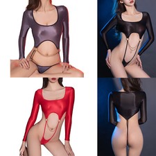 Women's Bodysuit Open Butt High Cut Thong Leotard Catsuit Lingerie Sleepwear Women's Bodysuit price