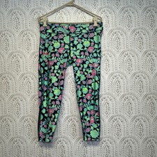 Under Armour Girls Athletic Floral Print Capri Leggings Mesh Activewear Pants Girls' Capri Pants price