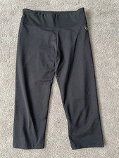 Justice Girls Black Capri Leggings Size 12 Stretch Activewear Elastic Waist Girls' Capri Pants price