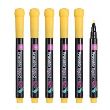 Liquid Chalk Markers, 6Pcs Whiteboard Markers Erasable Fine Tip Pens, Yellow Liquid Eraser price