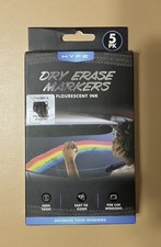Window Hype Dry Erase Markers for Cars Glass Washable,5 Colors Liquid Liquid Eraser price