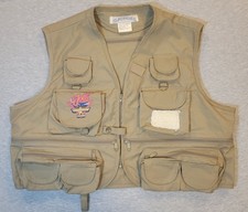 Vintage Camel Men's Utility Fishing Vest Full Zip Multi-Pocket  XL Joe's Club Men's Vest price