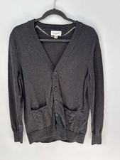 Goodfellow & Co Dark Gray Cardigan M Button V Neck Cotton Wool Blend Mens Men's Cardigans price