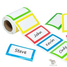 250 - Colorful Name Tag Self-Adhesive Labels  Stickers School Office Camps Party School Label price