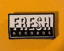 Fresh Records Patch -  Old School Hip Hop Record Label, Black and White, Roxanne School Label price