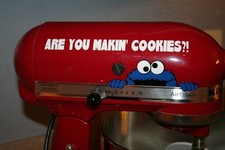 2 - Cookie Monster ARE YOU MAKIN COOKIES stickers for mixers! Mixers price