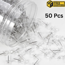50pcs Thumb Push Pins Tacks Steel Point Thumb Tacks for Cork Board School Office Pins & Thumbtacks price