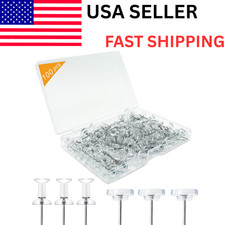 100-Pack Heavy-Duty Tacks and Push Pins – Clear Flat-Head Thumbtacks with Storag Pins & Thumbtacks price