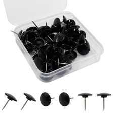 Piutouyar 50 Pcs Black Push Pins, Plastic Thumb Tacks for Wall Hanging, Pins & Thumbtacks price