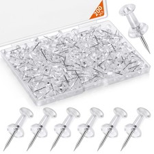 200 Pcs Push Pins Tacks, Thumb Tacks for Wall, Clear Plastic Head, Steel Point, Pins & Thumbtacks price