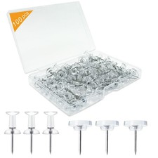 Noqlyur 100-Pack Heavy-Duty Tacks and Push Pins – Clear Flat-Head Thumbtacks Pins & Thumbtacks price