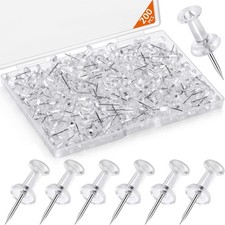 200 Pcs Push Pins Tacks, Thumb Tacks for Wall, Clear Plastic Head, Steel Point Pins & Thumbtacks price