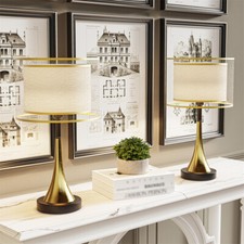 Mid-century Nightstand Table Lamp Bedside 3-Way Dimmable Readling Light LED Bulb Baby Room Nightstand price