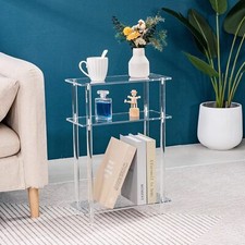 3-Tier Acrylic Narrow Side Table??Small Nightstand/Bedside Table for Living Room Baby Room Nightstand price
