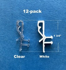 12-pack Hidden Valance Clips for Faux & Wood Venetian Blind Parts Clear or White Venetian Blind price