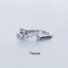 Silver Color 12 Constellations Zodiac SignOpen Opening Ring Women Jewelry Gift Silver Ring price