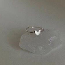 Fashion Silver Cute Heart Adjustable Ring Wedding Party Women Jewelry Gift New Silver Ring price