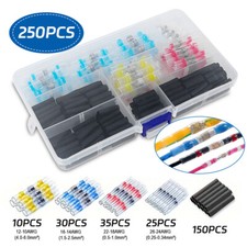 250pcs Waterproof Solder Seal Heat Shrink Wire Butt Terminal Connectors Kit Connector price