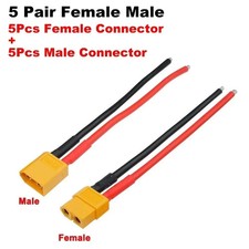 10 AWG 4pcs 180mm XT60 Parallel Pigtail Wire Cable Male Female Connector RC Lipo Connector price