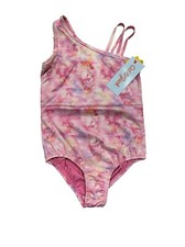 Toddler Girls' Floral Spray Sleeveless Asymmetrical Leotard - Cat & Jack Pink 2T Girls' Bodysuit price
