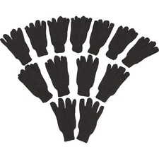 Ironton Men's Jersey Work Gloves, 12 Pairs, Black, Large Men's Jersey price