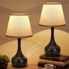 Touch Table Lamp for Bedroom Set of 2, Farmhouse 3-Way Dimmable Bedside Lamps... Bedroom Set price