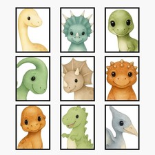 9Pcs Dinosaur Wall Art Prints for Nursery Kids Room Baby Boys Girls Bedroom D... Baby & Kids' Room Set price