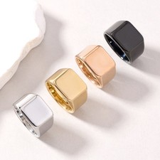 Blank Engravable Pinky Signet Men's Stainless Steel Square Ring Size:6-12#H Men's Ring price