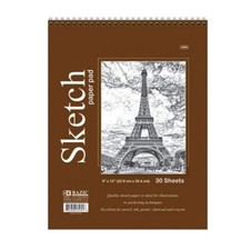BAZIC Sketch Pad 30 Sheets 9" X 12" Top Spiral Sketchbook Drawing Pads, 2-Pack Drawing Paper price