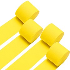 Yellow Crepe Paper Streamers 4 Rolls 328ft, Pack of Party 4 Roll, Crepe Paper price