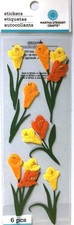 Martha Stewart  CREPE PAPER TULUIP Scrapbook  Stickers RARE NIP Crepe Paper price