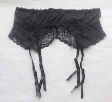Women Sexy Garter Belt 4 Suspenders embroidery Mesh&Lace Four Breasted Black M-L Garter Belt price