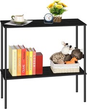 2 Tier Entryway Console Table Narrow Sofa Beside Table w/ Storage Shelves Office Console Furniture price
