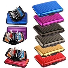 Pocket Waterproof Business ID Credit Card Wallet Holder Aluminum Metal RFID Case Unisex Wallet price