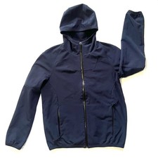 French Connection navy blue Fleece-Lined Softshell hooded Jacket - Size M Men's Raincoat price