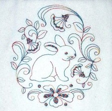 EASTER BUNNY MACHINE EMBROIDERED FLOUR SACK DISH TOWEL Towel Machine price