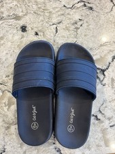 Cat & Jack Boys Navy Blue Slides Sandals Size 13/1 Boys' Slippers & Sandals price