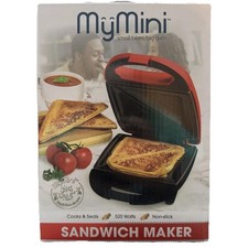 MyMini Sandwich Maker Panini Press Red 520W Non-Stick – New Sealed Sandwich Makers price