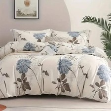 Floral Duvet Cover Set Twin Queen Size Soft Microfiber Zipper Closure Bedding Duvet Cover Set price