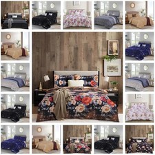 4 Piece Printed Duvet Quilt Cover Luxury Bedding Set Single Double King Sizes Duvet Cover Set price