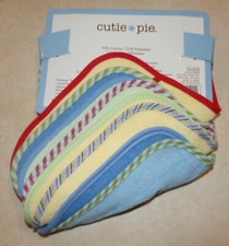 Cutie Pie 8 Pack Terry Baby Feeding Drool Bibs Boys Blue Yellow Farm Cotton NEW Feeding Bib price