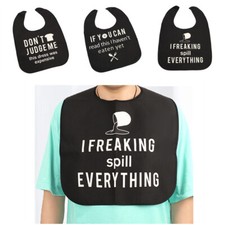 Adult Funny Bib Disabled Feeding Bibs Reusable Senior Eating Apron Gift Feeding Bib price