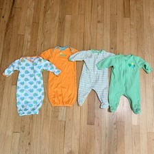 Baby Boy 0-3 months/0-6 months Bundle Footed Pajamas Elastic Bottom Sleep Gowns Baby Pajamas price