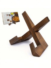 Rustic Multipurpose Wooden Cookbook Stand Recipe Book Holder iPad XMAS GIFT UK Book Holder / Stand price