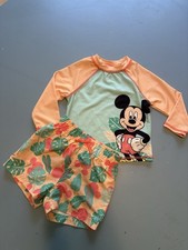 Disney Baby Mickey Mouse 2-Piece Rash Guard & Trunks Swim Set 6-9 Months Baby Swimsuit price
