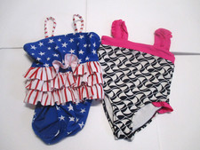 2 GIRLS BABY GAP & NAUTICA RED WHITE BLUE PINK SWIMSUITS SIZE 12 & 12-18M #SWM Baby Swimsuit price